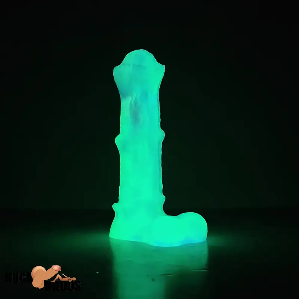 8.07in Silicone Soft Dildo Sleeve Horse Dick Luminous Penis Extender
