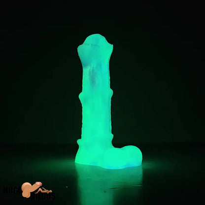 8.07in Silicone Soft Dildo Sleeve Horse Dick Luminous Penis Extender