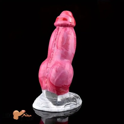 7.67in Fantasy Monster Silicone Soft Dildo For Prostate Sex With Big Knot