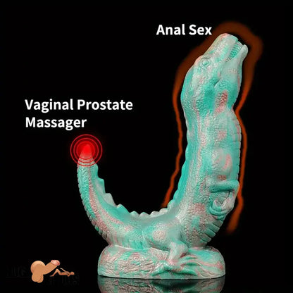 8.66in Fantasy Animal Dinosaur Monster Silicone Thick Soft Dildo For Play