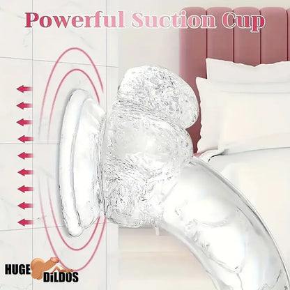 7.3in Clear Real Skin Like Dildo For Female Male Love Pleasure Indoor Use