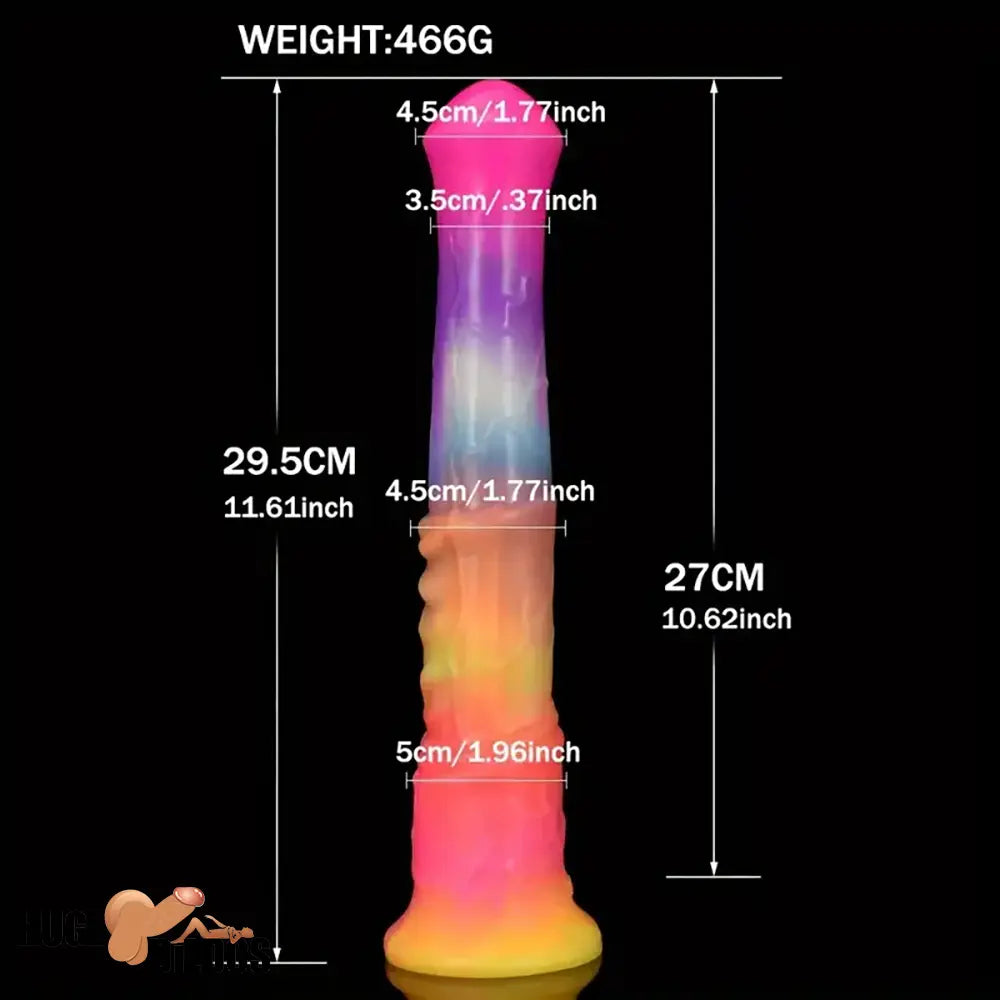 11.61in Big Silicone Cock Horse Luminous Animal Dildo BDSM G Spot Cock