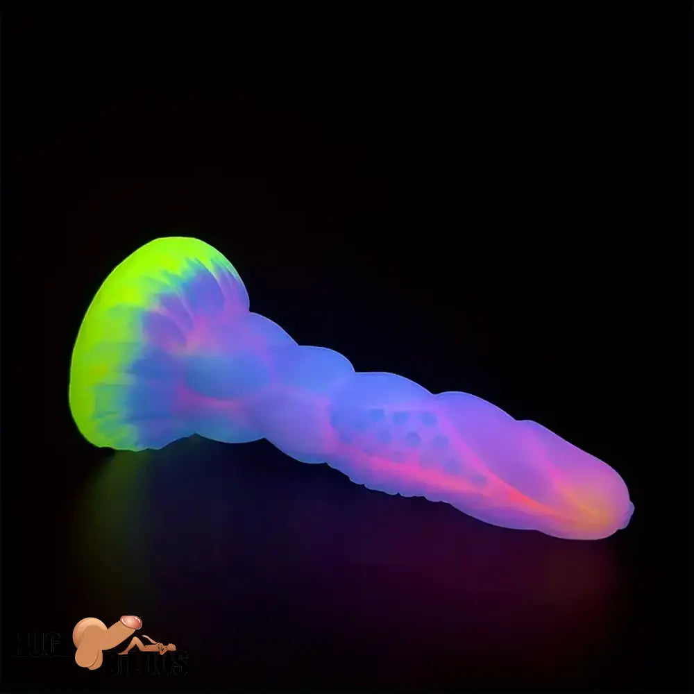 8.14in Flexible Silicone Soft Big Dildo Luminous Monster Big Penis Toy