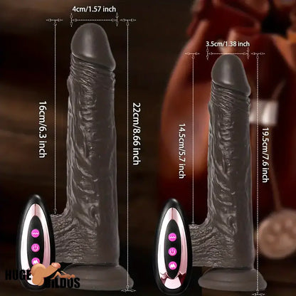 7.6in 8.66in Swing Vibrating Thrusting Big Silicone Soft Heated Electric Dildo