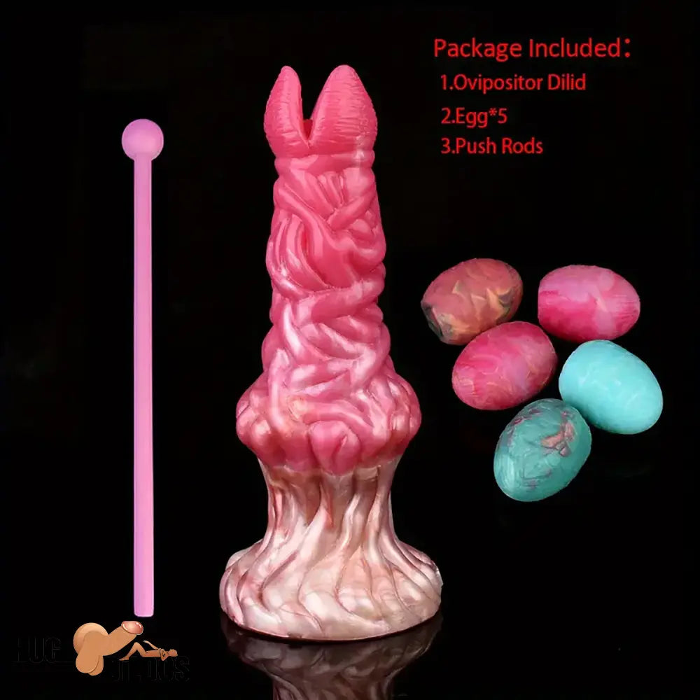 7.99in Silicone Soft Big Knot Alien Ovipositor Dildo For Women Men Lay Eggs