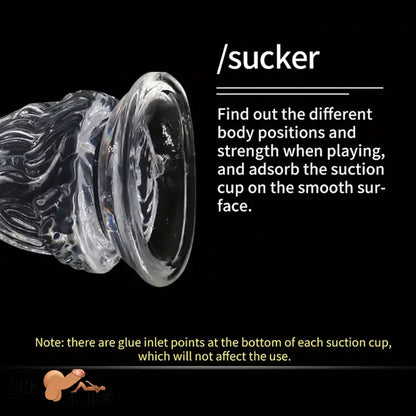 9.5in 10.7in 11.8in Clear Crystal Huge Animal Dildo For Love Cock Sex Toy