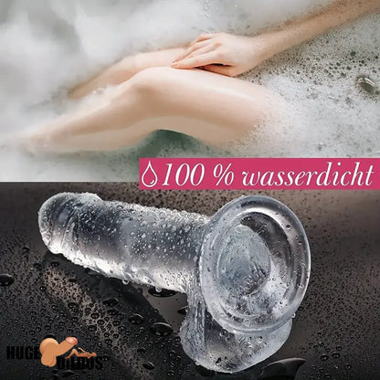7.3in Clear Real Skin Like Dildo For Female Male Love Pleasure Indoor Use