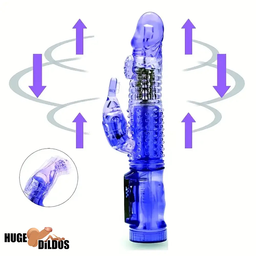 8.86in Silicone Soft Vibrating Rotation Dildo For G-spot Anal Stimulator