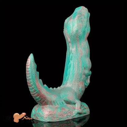 8.66in Fantasy Animal Dinosaur Monster Silicone Thick Soft Dildo For Play