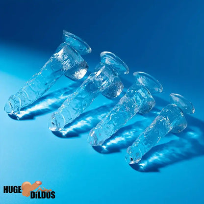 6.4in 7in 8in 9in Clear Real Cock Dildo For G-Spot Vaginal Anal Stimulation
