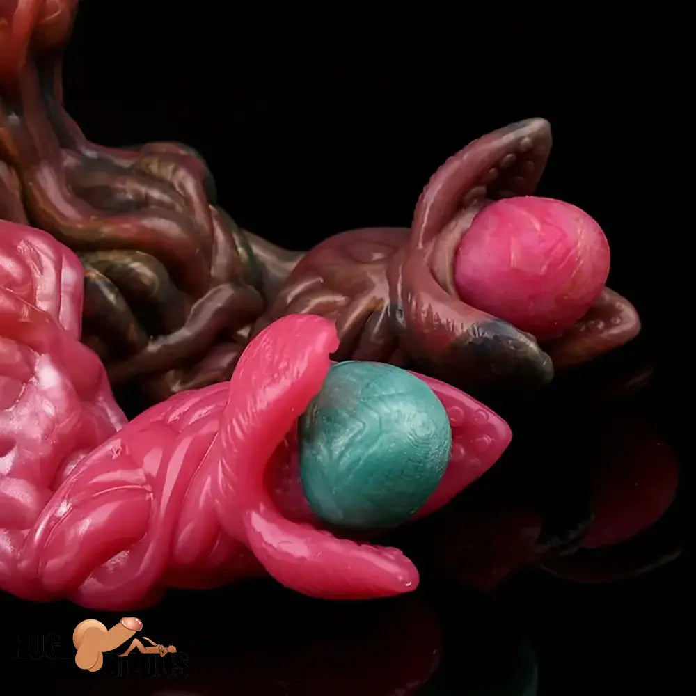 7.99in Silicone Soft Big Knot Alien Ovipositor Dildo For Women Men Lay Eggs