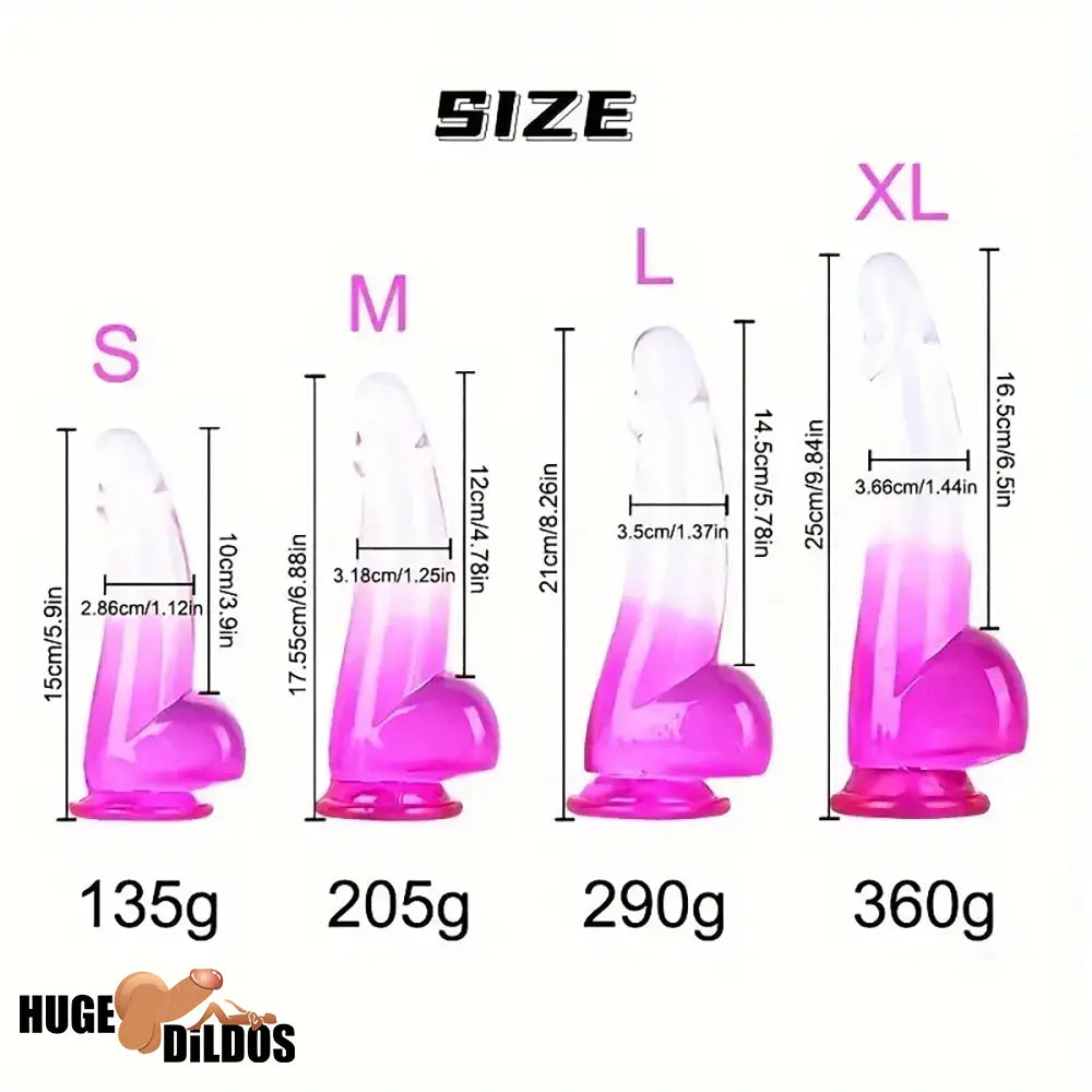 5.9in 6.88in 8.26in 9.84in Real Dildo Penis Anal Expander For Anus Using