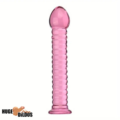 7.09in 7.28in 7.48in Clear Unisex Glass Crystal Dildo For G Spot Sex Cock
