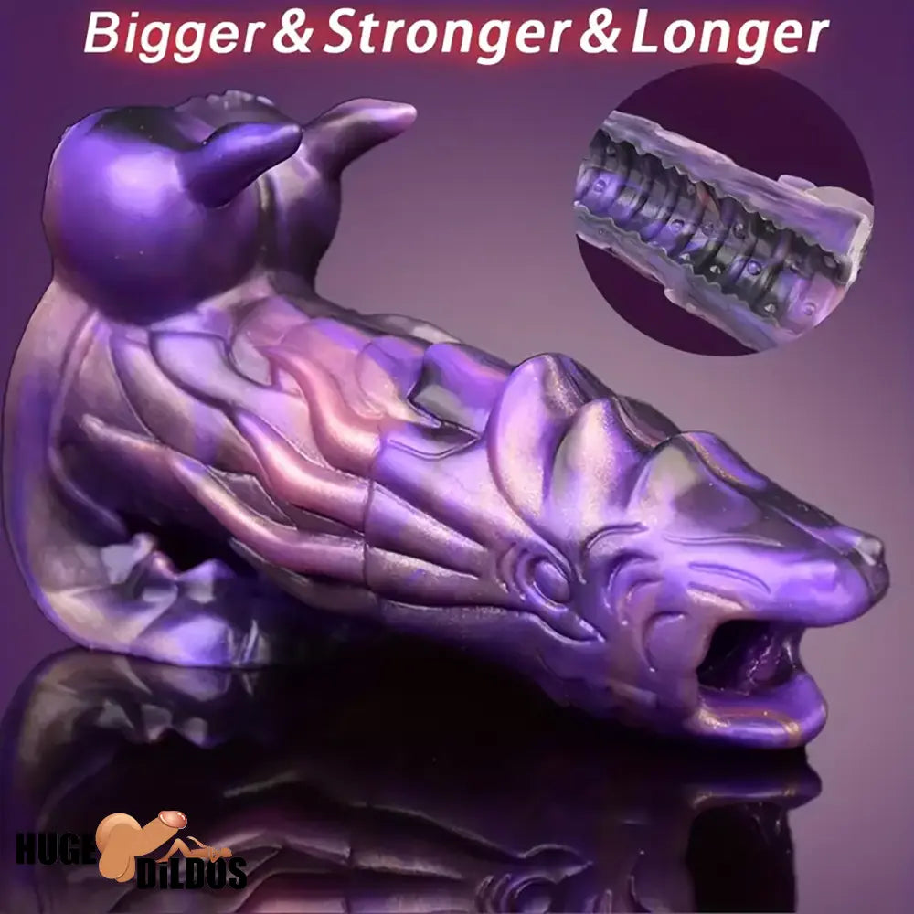 5.91in Silicone Dragon Fantasy Hollow Dildo Sleeve For Masturbation