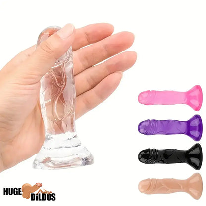 4.7in Clear Small Jelly Cock Dildo For G-Spot Vaginal Cock Sex Stimulation