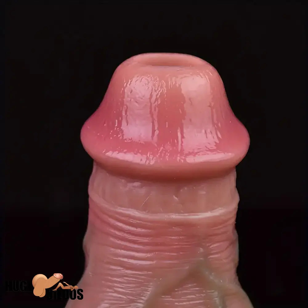 5.3in Lifelike Silicone Soft Dildo Sleeve With Big Knot Penis Enlarge