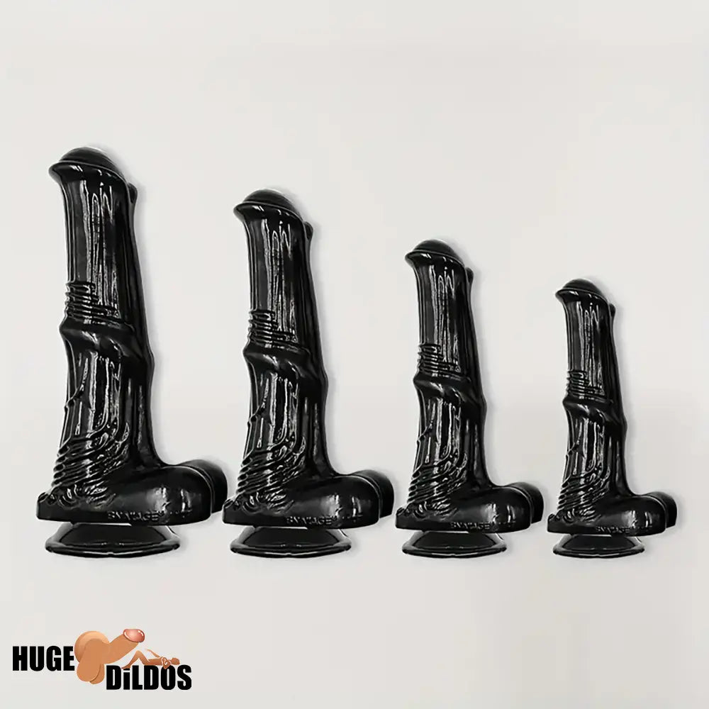 6.6in 7.8in 8.6in 9.8in Clear Black Horse Cock Dildo For G-Spot Advancers