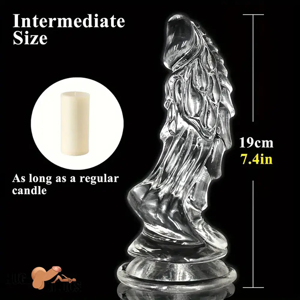 8.66in Clear Huge Spiked Monster Fantasy Dildo For Women Cock Sex Toy