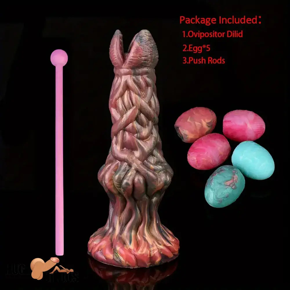 7.99in Silicone Soft Big Knot Alien Ovipositor Dildo For Women Men Lay Eggs