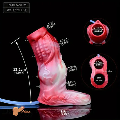4.8in 5.59in Soft Liquid Silicone Monster Dildo Sleeve For Delay Time