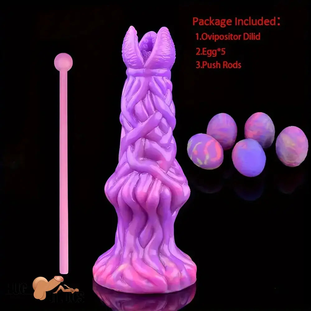 7.99in Silicone Soft Big Knot Alien Ovipositor Dildo For Women Men Lay Eggs