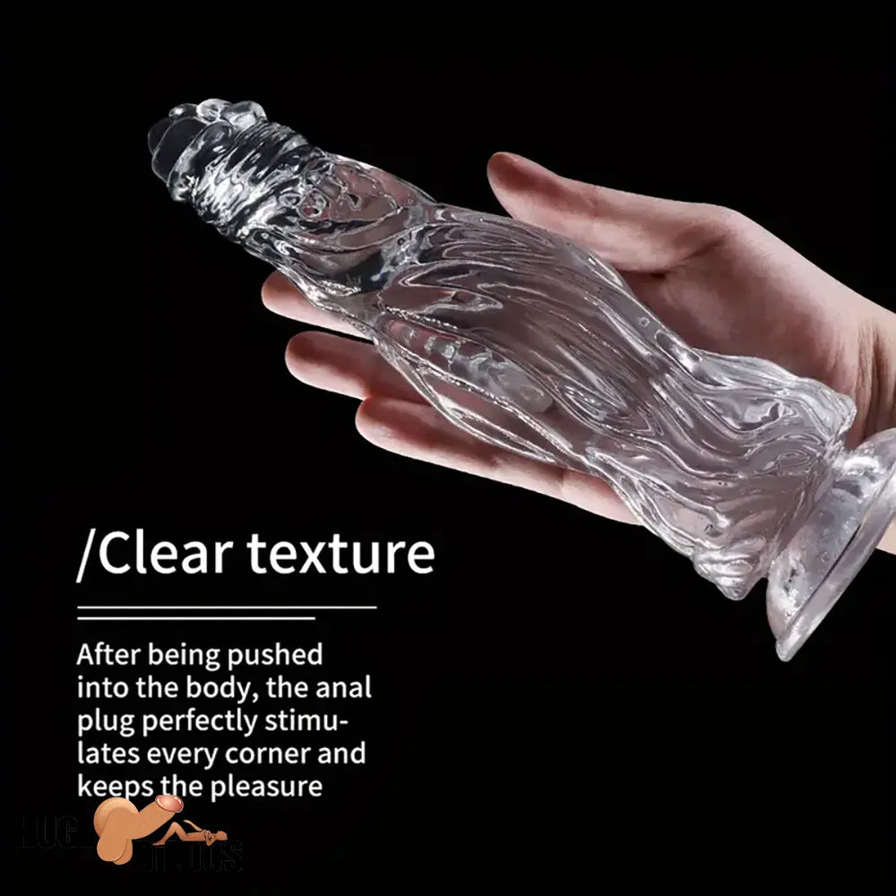 9.5in 10.7in 11.8in Clear Crystal Huge Animal Dildo For Love Cock Sex Toy