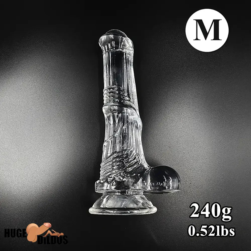 6.6in 7.8in 8.6in 9.8in Clear Black Horse Cock Dildo For G-Spot Advancers