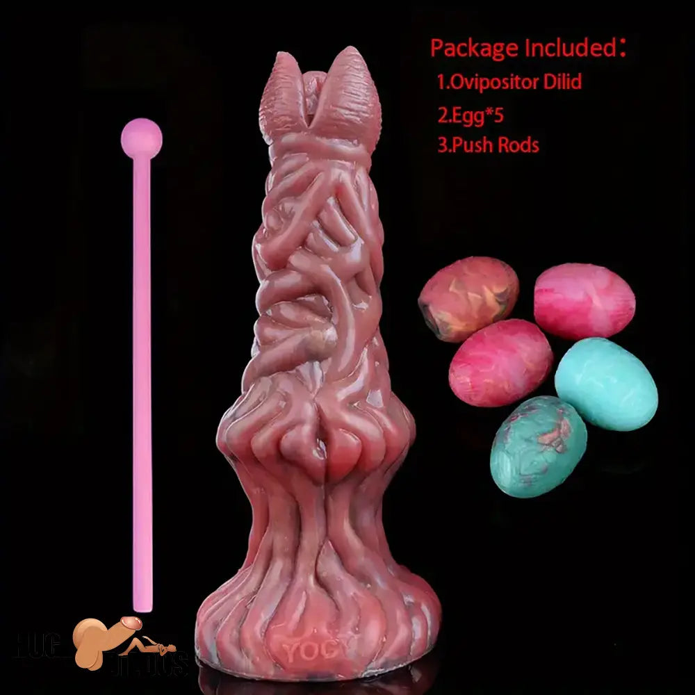 7.99in Silicone Soft Big Knot Alien Ovipositor Dildo For Women Men Lay Eggs