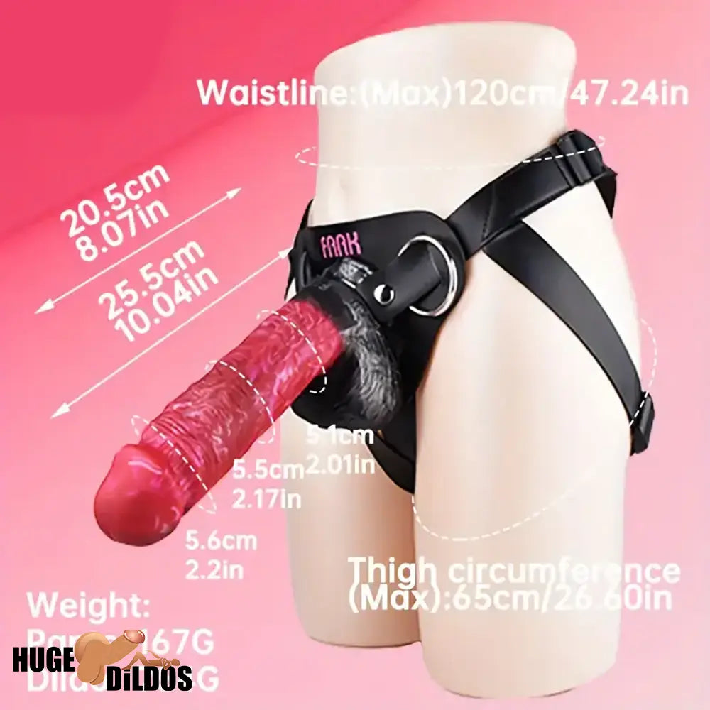 10.01in Silicone Soft Big Strap On Wearable Durable Dildo For Women