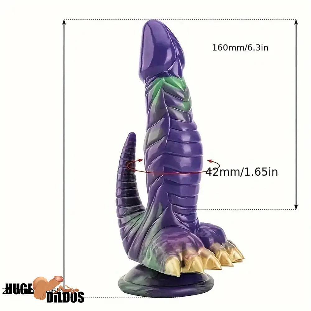 8.66in Silicone Soft Big Dragon Monster Dildo For Women Men Advancers