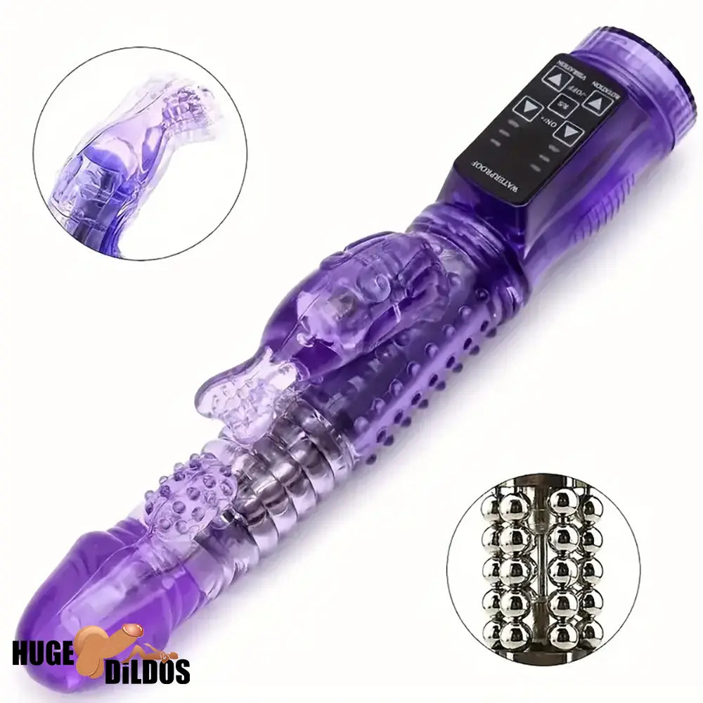 8.86in Silicone Soft Vibrating Rotation Dildo For G-spot Anal Stimulator