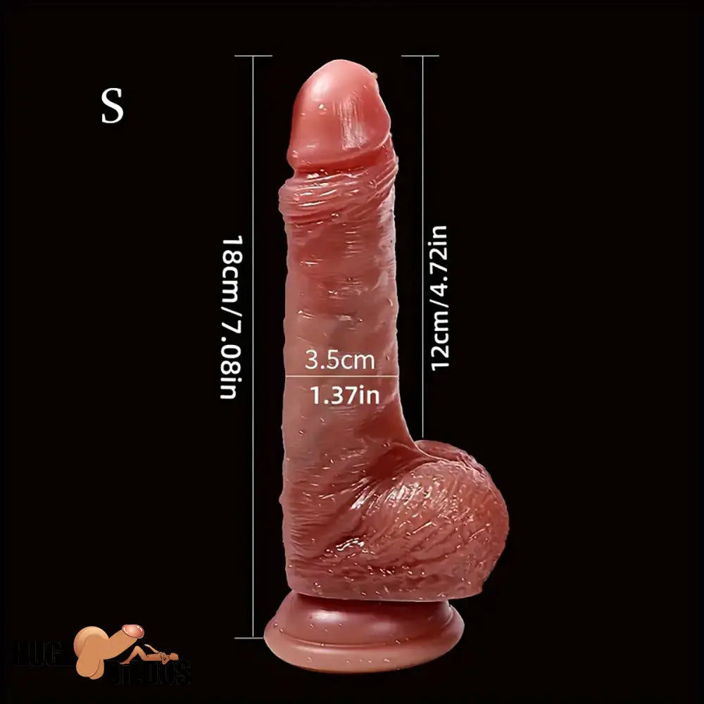 7.08in 8.27 Silicone Soft Cock Dildo For Clit Anus Dilator With Sliding Skin