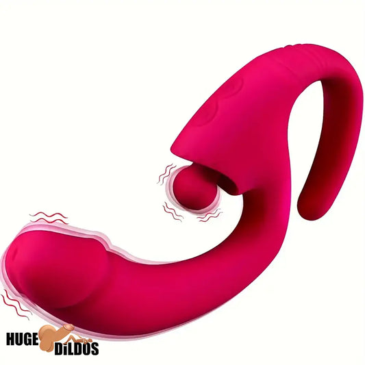 8.6in Auto Vibrating Impacting Big Dildo BDSM Sex Toy For Women Men