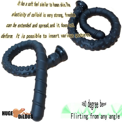 27.56in Silicone Soft Huge Long Spiked Spiral Rebar Dildo Oversized Butt Plug