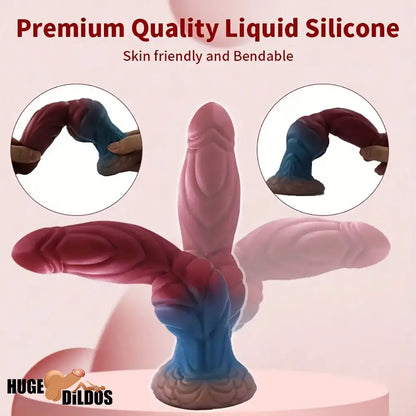 11.61in Fantasy Monster Cock Silicone Soft Dildo For Hands-Free Anal Play