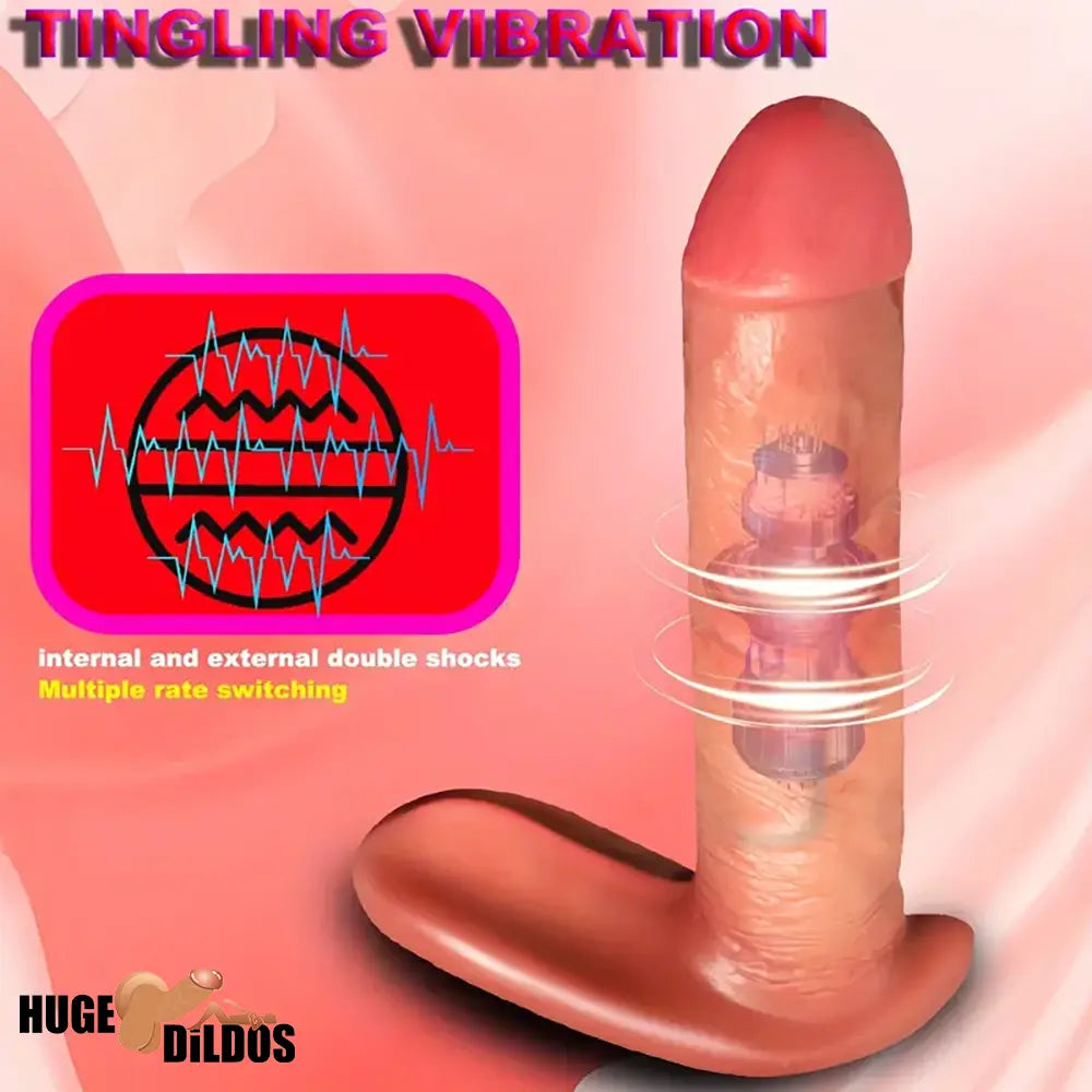 6.3in Silicone Heating Thrusting Vibrating Realistic Wearable Anal Dildo
