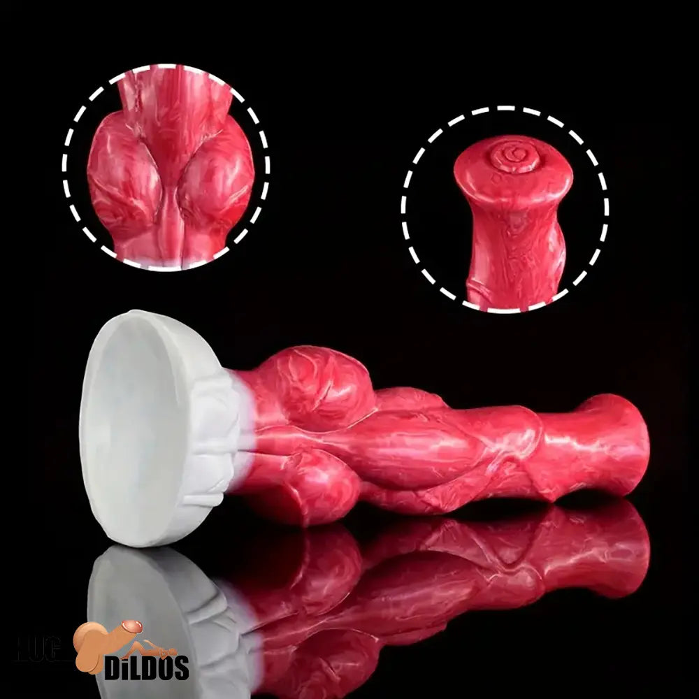 9.57in Animal Big Dog Silicone Soft G Spot Dildo With Strong Suction Base