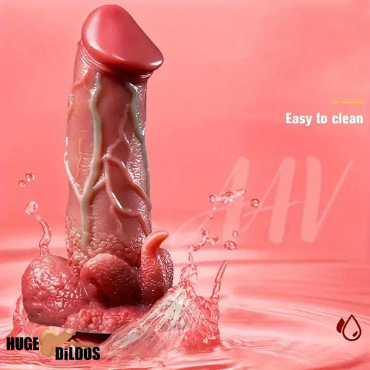 9.05in Dragon Vibrating Thrusting Big Silicone Soft Dildo Adult Cock Toy