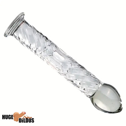 6.9in Clear Real Glass Crystal Dildo For G-Spot Vaginal Anal Sex Stimulation
