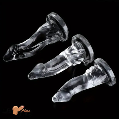 7.87in 9.06in 9.84in Animal Dolphin Clear Jelly Real Cock Fantasy Anal Dildo