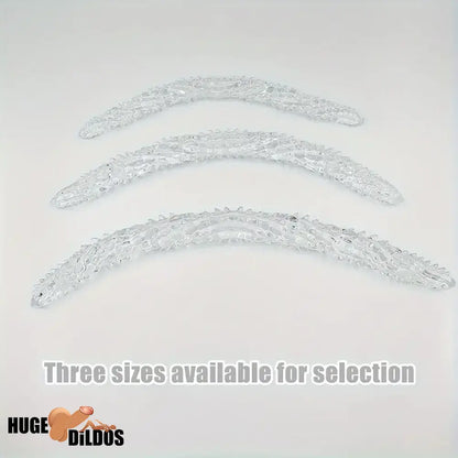 14.8in 18.7in 22.6in Clear Long Dual Heads Huge Spiked Dildo For Couples