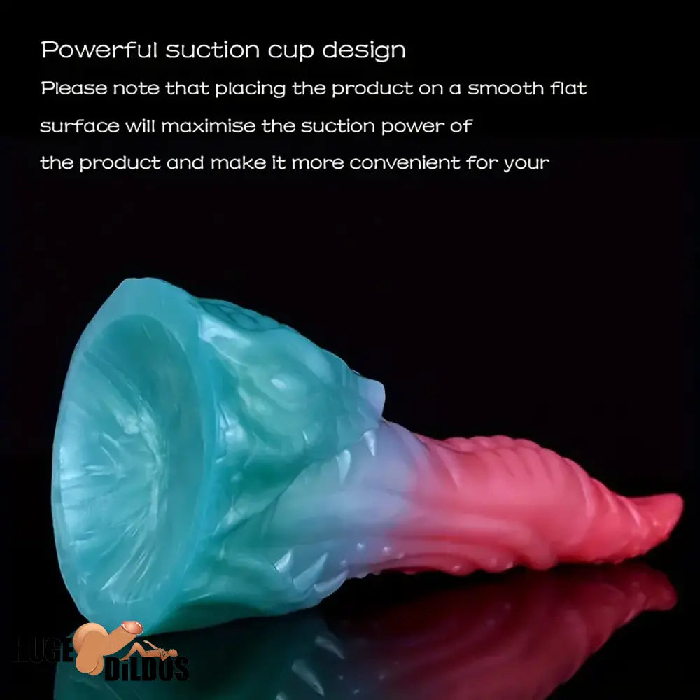 8.18in Dragon Monster Real Silicone Soft Dildo Penis Anal Expander Play