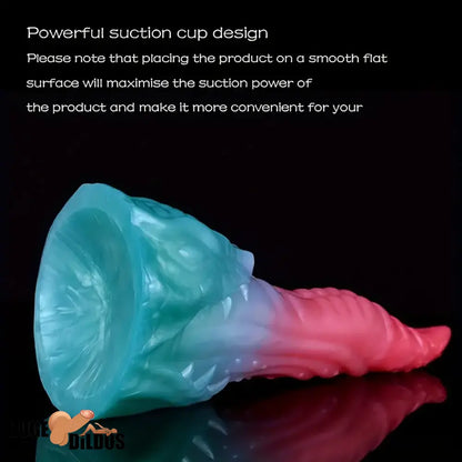 8.18in Dragon Monster Real Silicone Soft Dildo Penis Anal Expander Play