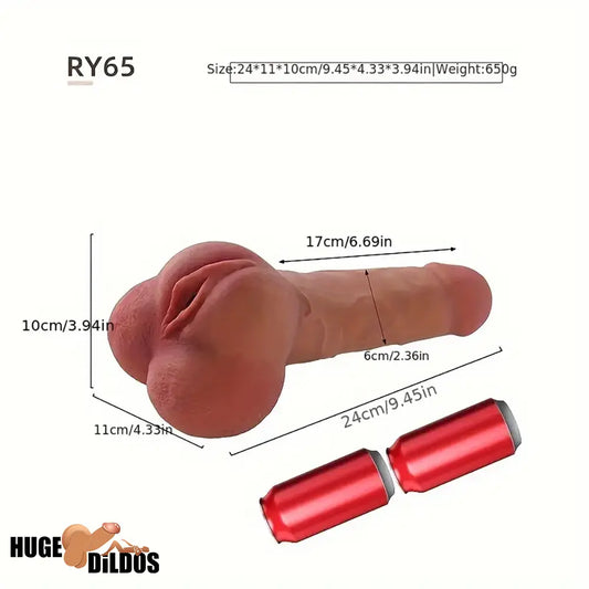 9.45in Silicone Realistic Dildo Pocket Pussy For G Spot Play Female User