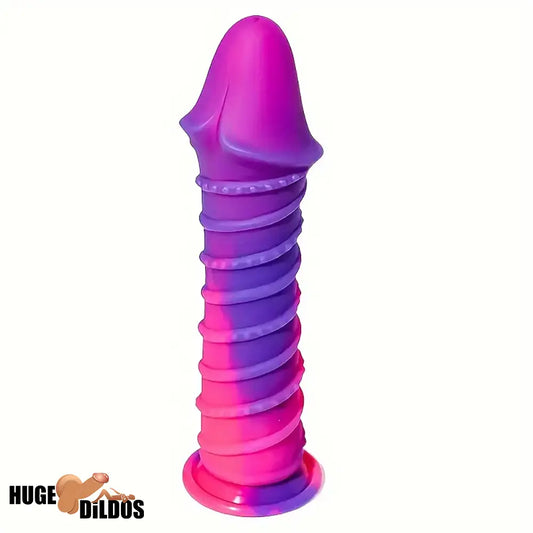 9.8in Odd Design Silicone Soft Big Dildo With Thread Pseudo Anal Stimulator
