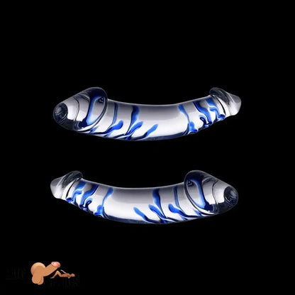 11.02in Clear Elegant Double Heads Glass Crystal Large Dildo For Sex Cock