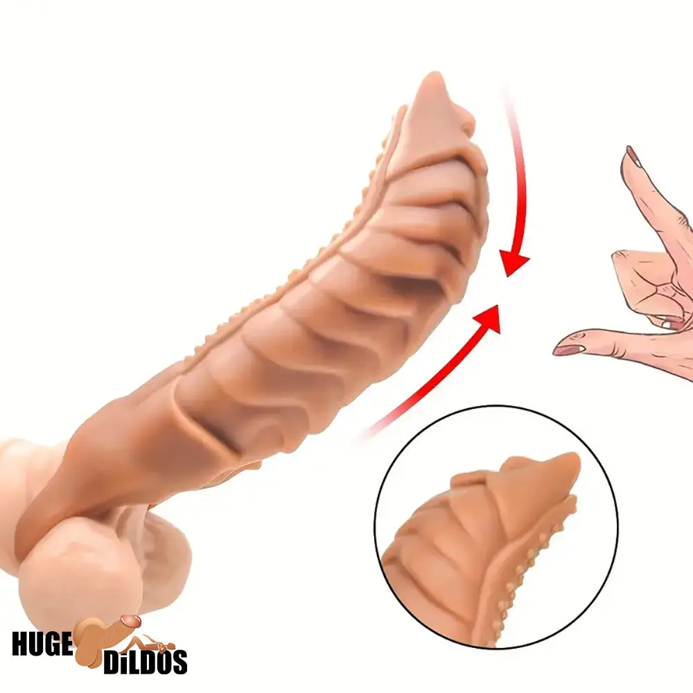 8.66in Wolf Head Silicone Cock Sleeve Big Dildo BDSM Sex Toy For Sex