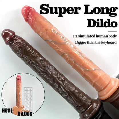 13.58in Realistic Large Long Silicone Soft Anal Dildo For Male Female Cock
