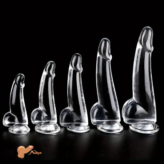 5.9in 7.08in 8.07in 9.64in 10.82in Crystal Clear Dildo For Women Orgasm