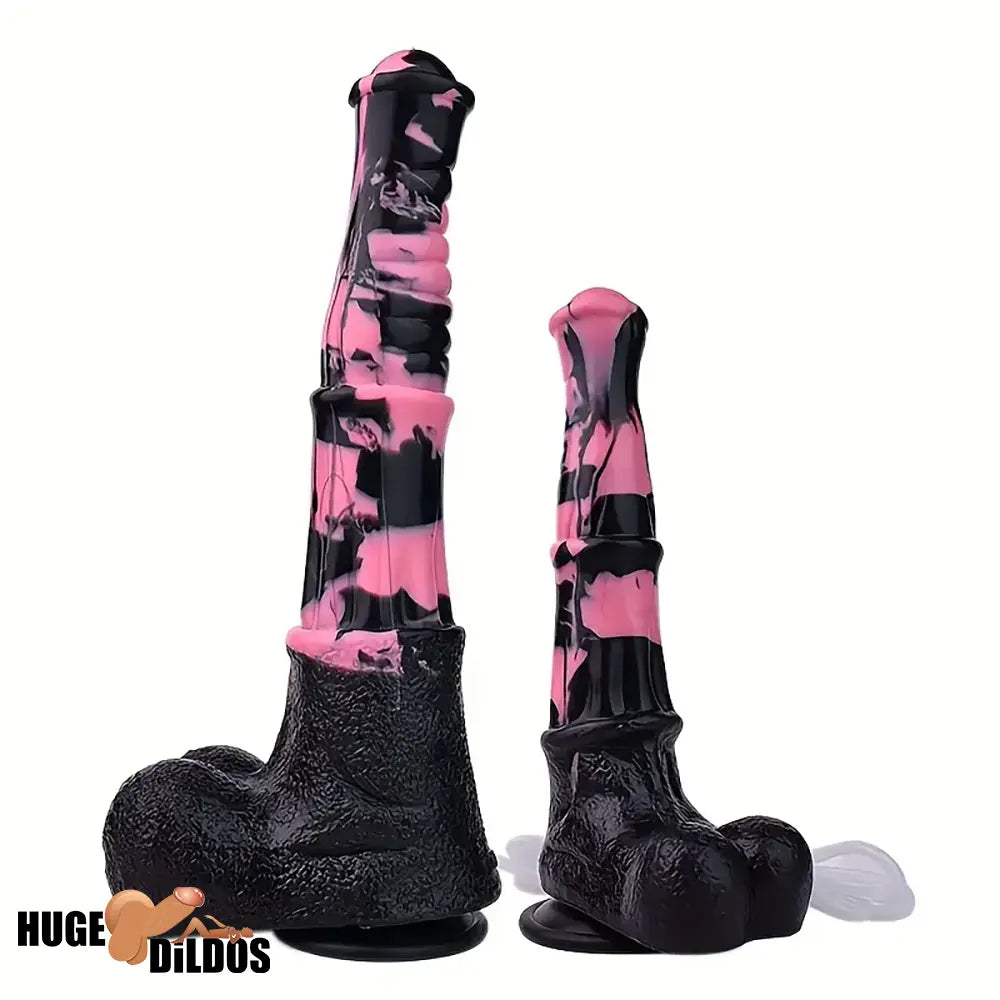 9.64in 13.77 Big Horse Animal Cock Silicone Ejaculation Dildo For Clit Play